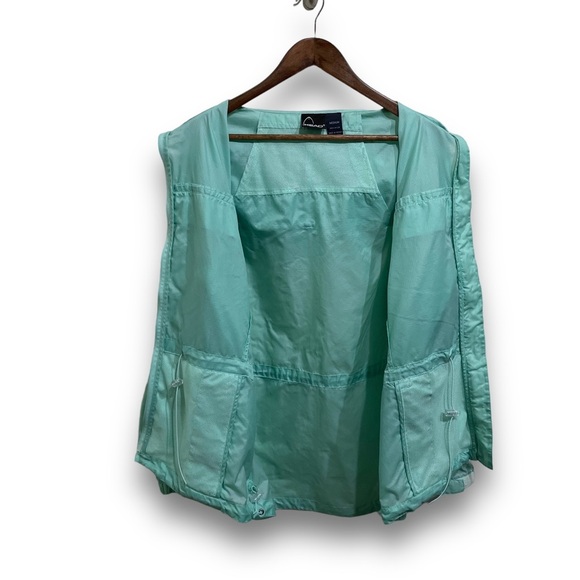 Vintage Head Sportswear Lightweight Windbreaker Jacket‎ Teal Blue Medium 23 x 27 - Picture 2 of 5